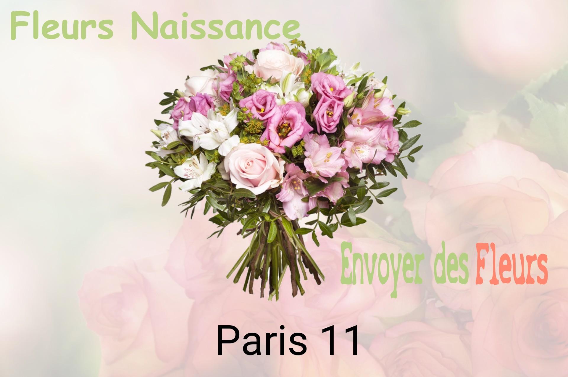 Bouquet de fleurs de naissance livré à Paris-11