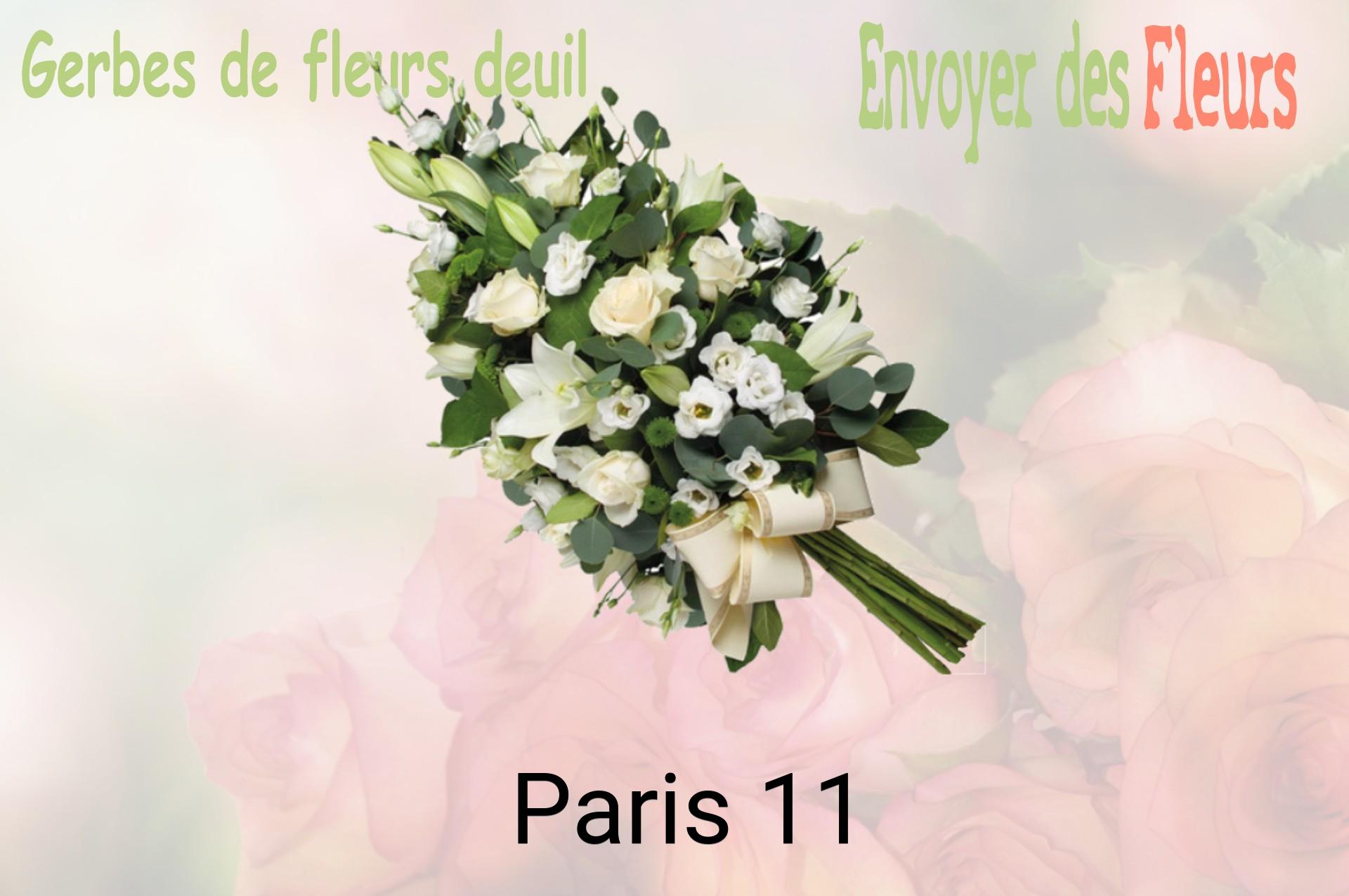 Gerbe de fleurs de deuil livrée à Paris-11